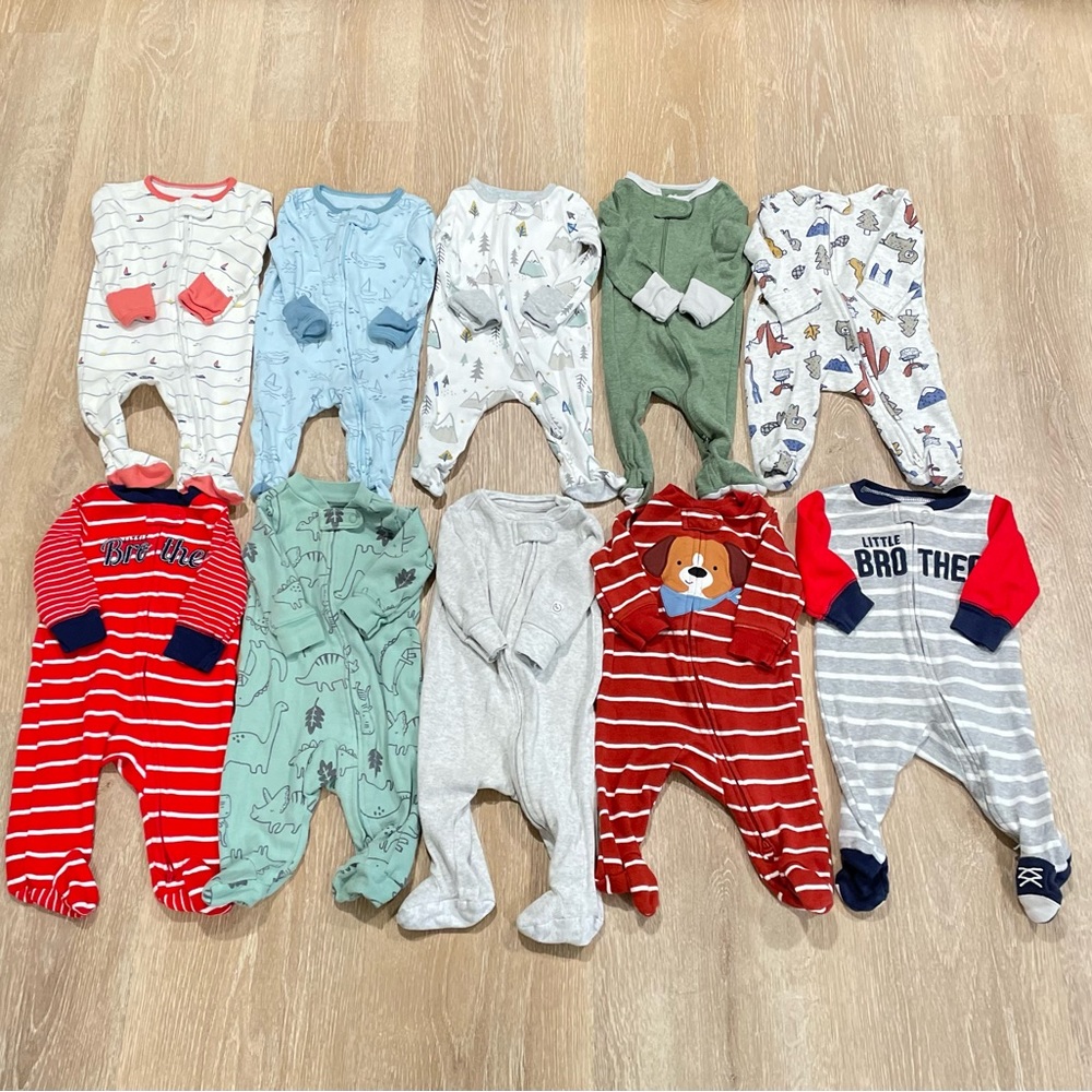 0-3 Month/3 Month Boys Sleep N’ Plays - 3 Month Sleepers